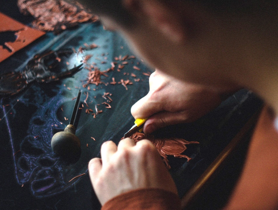 YouKunst Jugendkunstschule Linoldruck